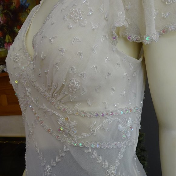 Beaded silk top - Picture 3 of 7